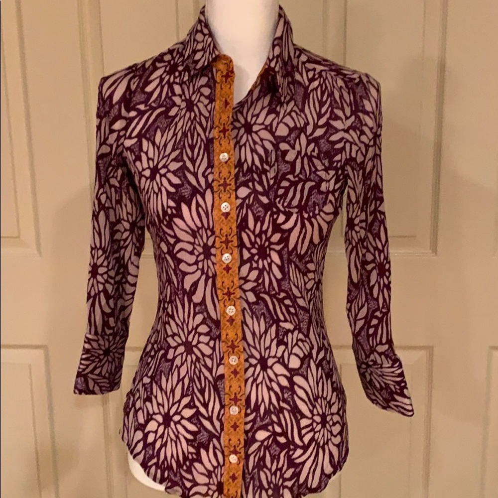 Beautifully patterned button down top